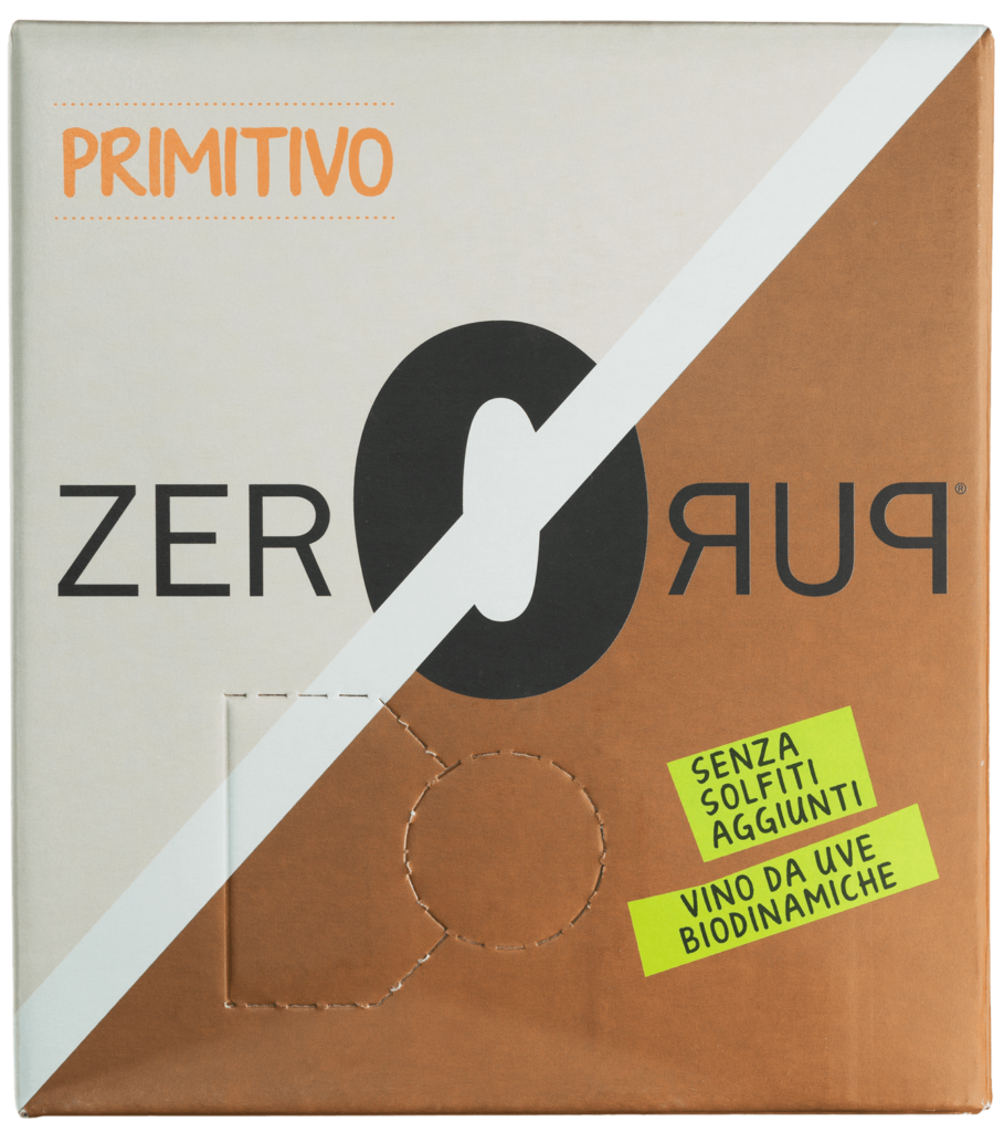 Вино Zeropuro Примітиво Терре Ді К'єті / Primitivo Terre Di Chieti виноградне натуральне червоне сухе 3л