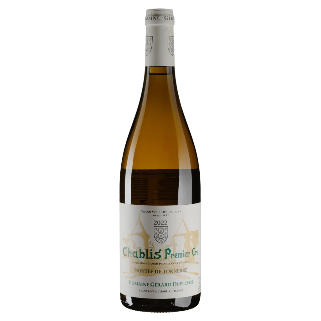 Вино Gerard Duplessis Шаблі Прем'єр Крю Мунті де Тонер 2022 / Chablis 1er Cru Montee de Tonnerre  біле сухе 0,75 л