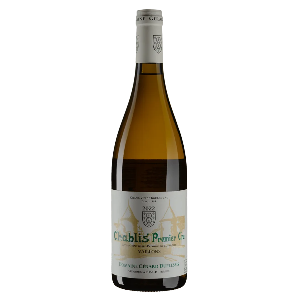 Вино Gerard Duplessis Шаблі Прем'єр Крю Вайон 2022 / Chablis 1er Cru Vaillons  біле сухе 0,75 л
