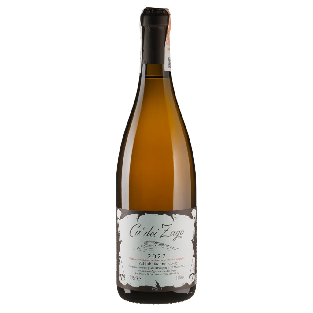 Вино Ca Dei Zago Валдобіадене Просекко / Valdobbiadene Prosecco виноградне натуральне напівігристе біле без дозажу 0.75 л