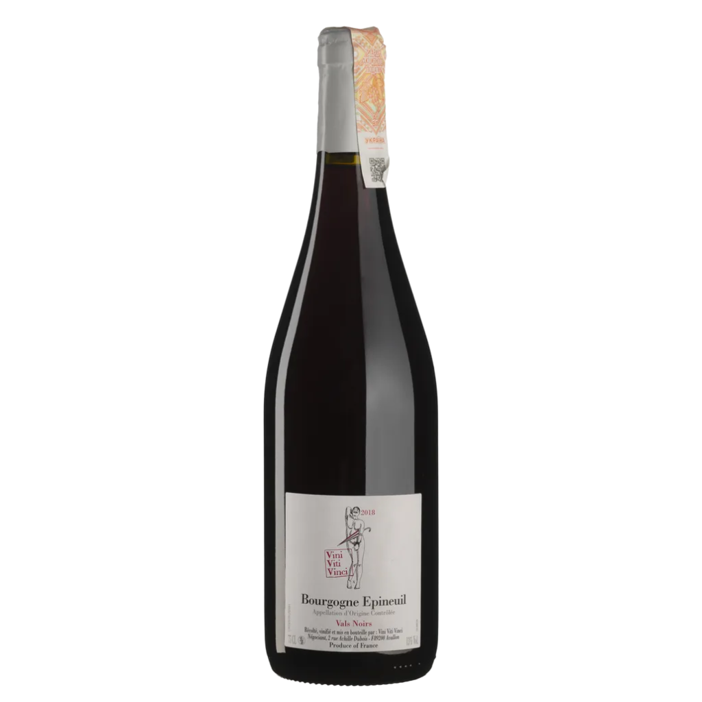 Вино Vini Viti Vinci Бургонь Епінюль Вальс Нуар / Bourgogne Epineuil Vals Noirs Вино виноградне натуральне червоне сухе 0.75л