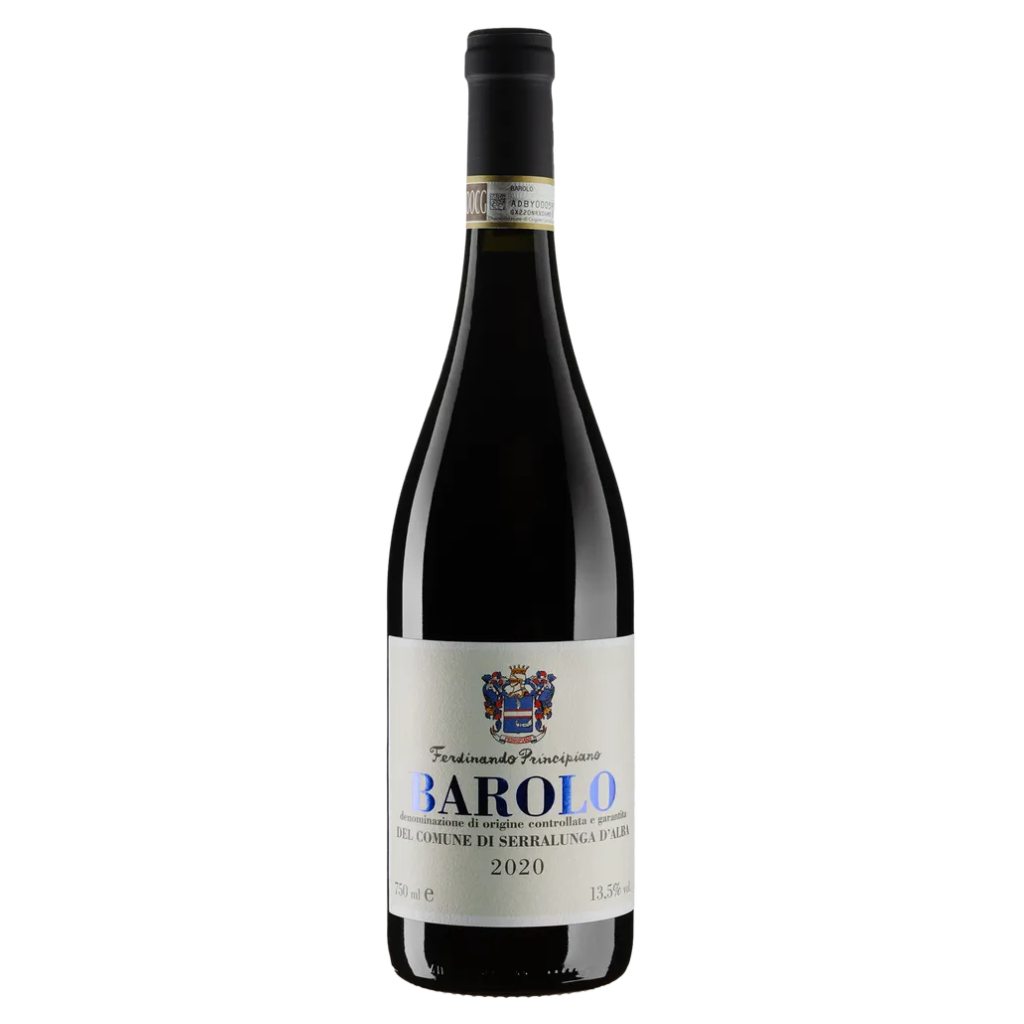 Вино Ferdinando Principiano Бароло DOCG дель Комуне ді Серралунга 2020 / Barolo DOCG del Comune di Serralunga виноградне натуральне червоне сухе 0.75л
