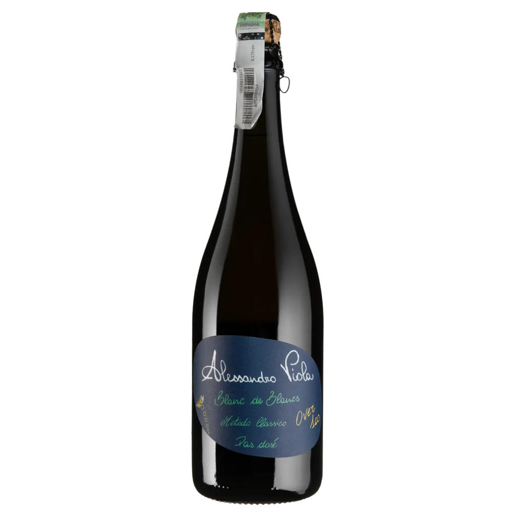Вино Alessandro Viola Блан де Блан Овер 100 / Blanc de Blancs Over 100 ігристе екстра-брют біле 0,75л