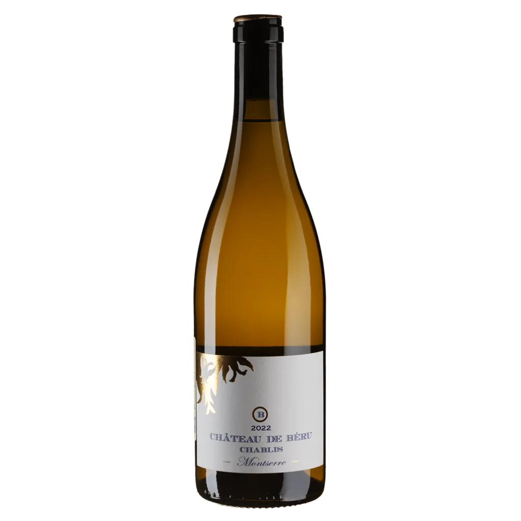 Вино Chateau de Beru Шаблі Монсер 2022 / Chablis Montserre виноградне натуральне біле сухе 0.75 л