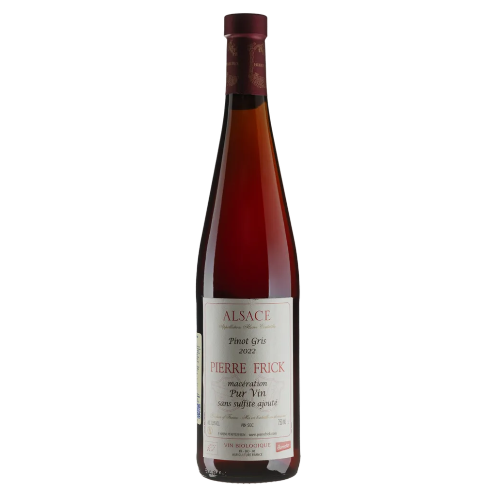 Вино Pierre Frick Піно Грі Масерасьйон Пур Він 2022 / Pinot Gris Maceration Pur Vin виноградне натуральне біле сухе 0.75л