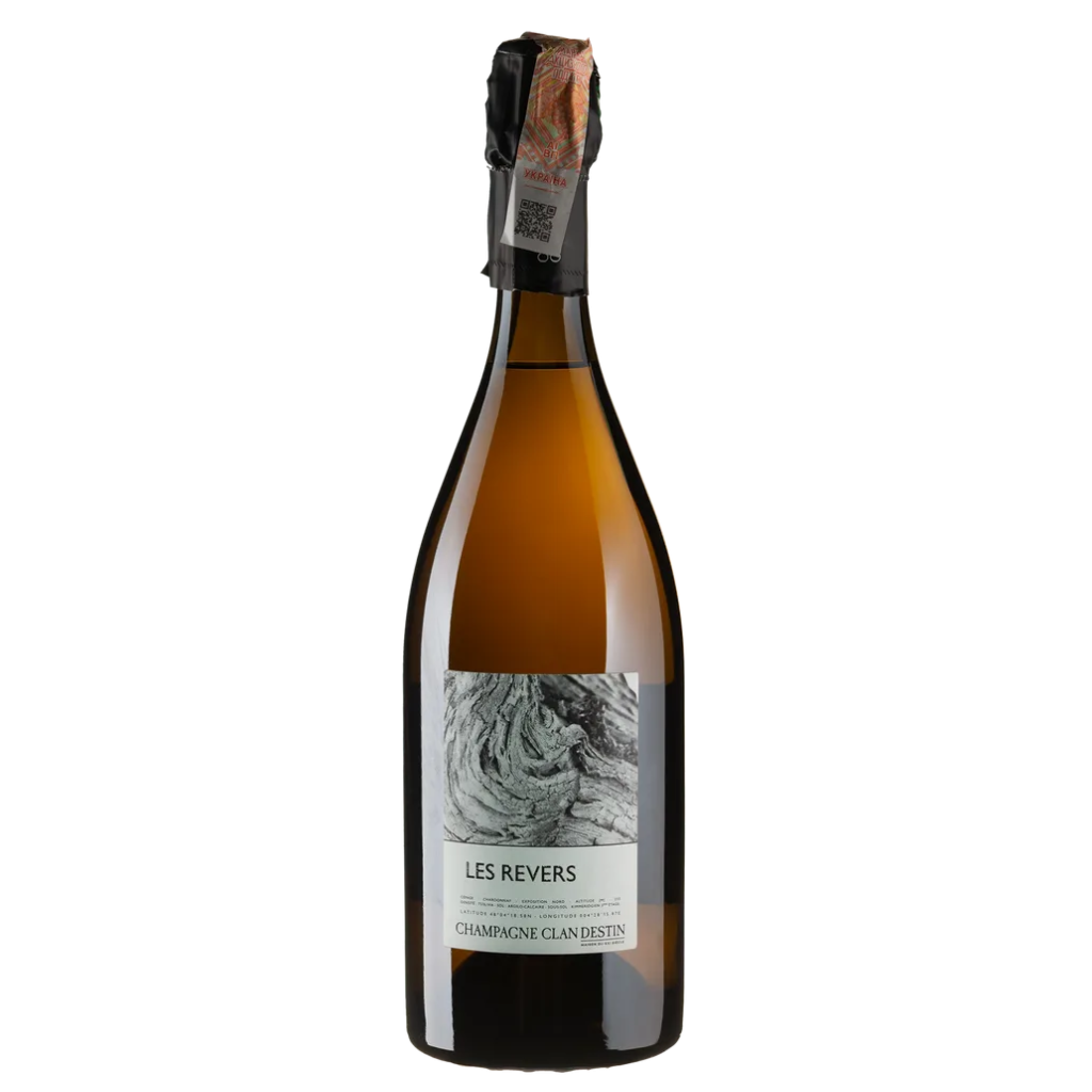 Шампанське Champagne Clandestin Шампань кюве Лє Ревер / Champagne cuvee Les Revers біле брют-натюр 0.75 л