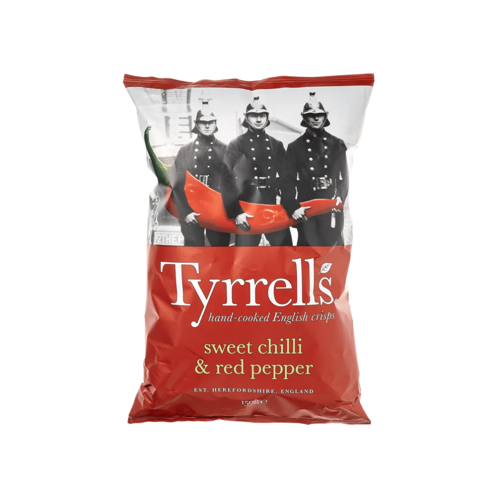 Чипси картопляні із солодким чилі та червоним перцем 150г, Tyrrell's
