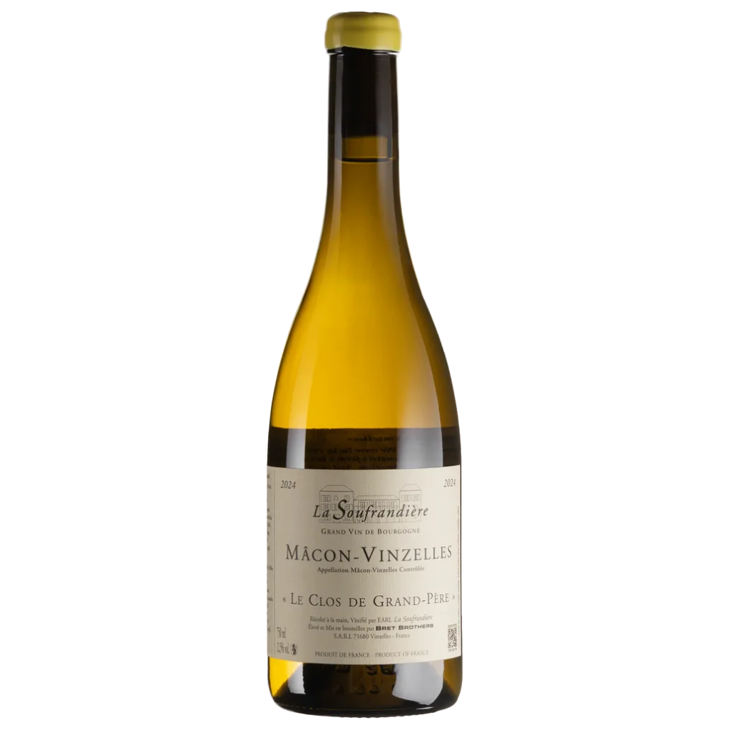 Вино La Soufrandiere Макон Ванзель Лє Кло де Гран Пере 2023 / Macon-Vinzelles Le Clos de Grand-Pere сухе біле 0,75л