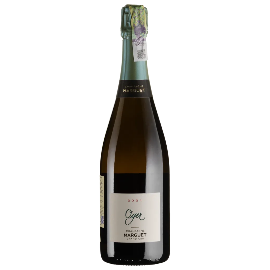 Шампанське Champagne Marguet Оже Гран Крю Віляж 2021 / Oger Grand Cru Village біле брют-натюр 0.75л