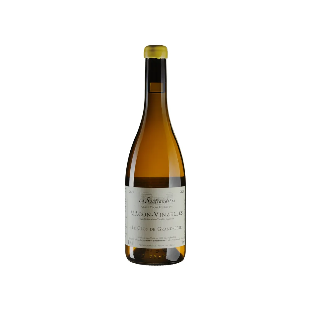 Вино La Soufrandiere Макон Ванзель Лє Кло де Гран Пере 2023 / Macon-Vinzelles Le Clos de Grand-Pere сухе біле 0,75л