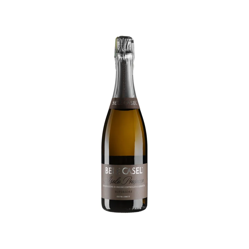 Вино Bele Casel Азоло Просекко Суперіоре DOCG Екстра Брют / Asolo Prosecco Superiore DOCG Extra Brut біле ігристе екстра-брют 0.75л