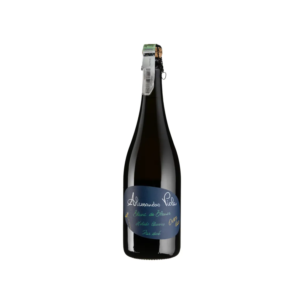 Вино Alessandro Viola Блан де Блан Овер 100 / Blanc de Blancs Over 100 ігристе екстра-брют біле 0,75л